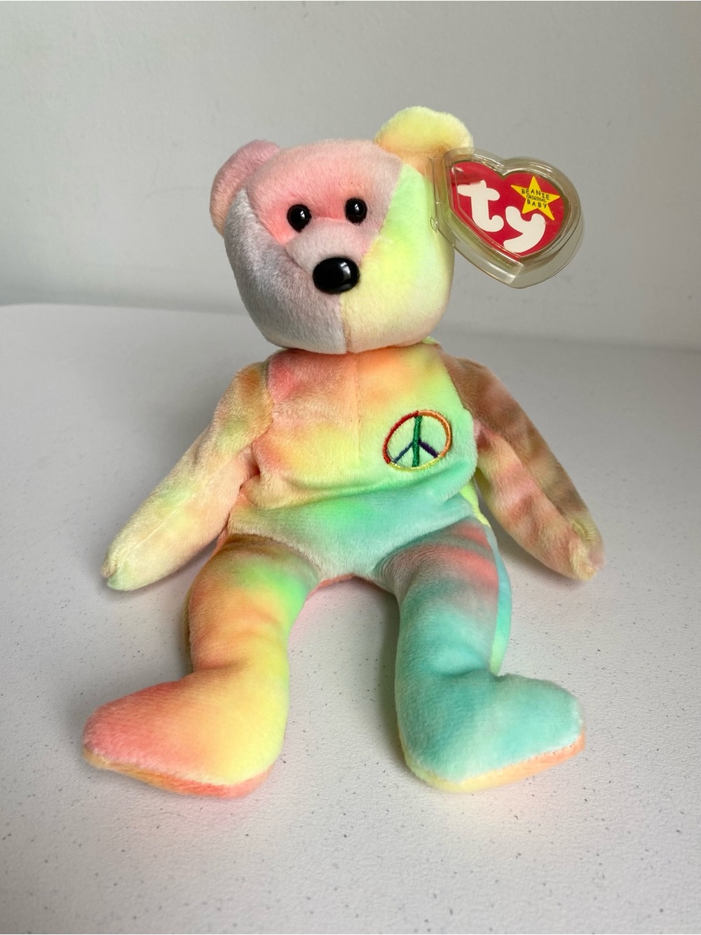 1996 Ty Beanie Baby Peace Bear